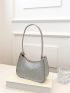 Mini Glitter Zipper Hobo Bag