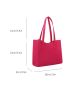 Polyester Shoulder Bag Rose Red Quilted Pattern