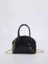 Mini Geometric Embossed Chain Dome Bag