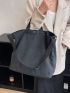 Minimalist Snap Button Shopper Bag