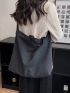 Minimalist Snap Button Shopper Bag