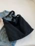 Minimalist Snap Button Shopper Bag