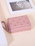 Heart Embroidery Small Wallet