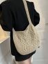 Minimalist Snap Button Crochet Bag