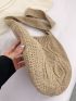 Minimalist Snap Button Crochet Bag