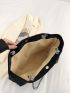 Snap Button Shoulder Tote Bag