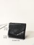 Crocodile Embossed Tassel Decor Small Wallet