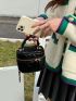 Mini Argyle Quilted Chain Bucket Bag