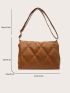 Quilted Detail Flap Square Bag