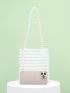 Mini Clear Beaded Design Shoulder Bag for Women