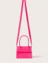 Mini Neon Orange Satchel Bag