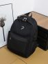 3pcs Letter Graphic Functional Backpack Set