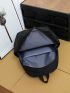 3pcs Letter Graphic Functional Backpack Set