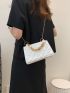 Quilted Pattern Chain Square Bag