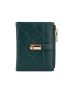 Quilted Detail Metal Lock Small Wallet