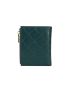 Quilted Detail Metal Lock Small Wallet