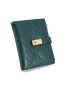 Quilted Detail Metal Lock Small Wallet