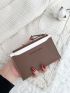 Two Tone Letter Embossed Card Holder