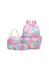 3pcs Tie Dye Functional Backpack Set