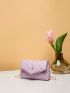 Mini Geometric Quilted Chain Crossbody Bag