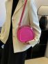 Mini Letter Graphic Top Handle Circle Bag