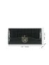 Crocodile Embossed Metal Decor Long Wallet