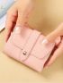 Snap Button Fold Over Small Wallet