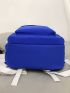 Letter Patch Decor Functional Backpack
