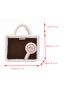 Lollipop Decor Fuzzy Trim Double Handle Square Bag