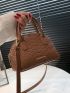 Mini Dome Bag Snakeskin Embossed PU For Daily Life
