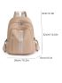 Studded Decor Zipper Functional Backpack