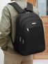 Men Letter Patch Decor Casual Travel Backpack