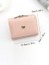 Heart Decor Letter Embossed Coin Purse