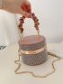 Mini Rhinestone Decor Bucket Bag
