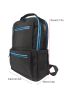 Men Zip Front Waterproof Laptop Backpack
