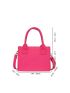 Mini Neon-pink Stitch Detail Square Bag