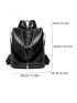 Vintage Design Zipper Decor Functional Backpack