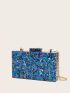 Mini Color Block Chain Evening Bag