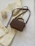 Mini Buckle Decor Flap Square Bag