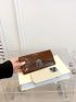 Crocodile Embossed Metal Lock Long Wallet