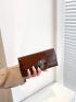 Crocodile Embossed Metal Lock Long Wallet
