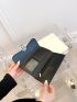 Crocodile Embossed Metal Lock Long Wallet