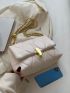 Quilted Chain Flap Square Bag