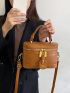 Mini Crocodile Embossed Bucket Bag