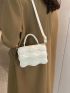 Mini Geometric Embossed Flap Novelty Bag