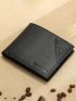 Letter Graphic Small Wallet Bifold Black