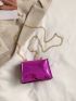 Mini Metallic Flap Chain Square Bag