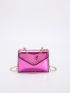 Mini Metallic Flap Chain Square Bag