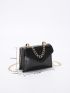 Mini Metallic Flap Chain Square Bag