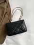 Quilted Flap Chain Square Bag